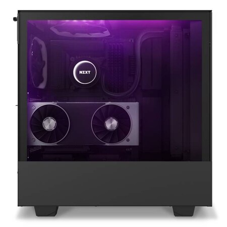 Nzxt Premium Compact Mid-tower ATX Case (matte black) CA-H510E-B1